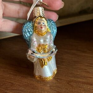 Old World Blown Glass Christmas Tree Ornament Guardian Angel Newlywed Collection